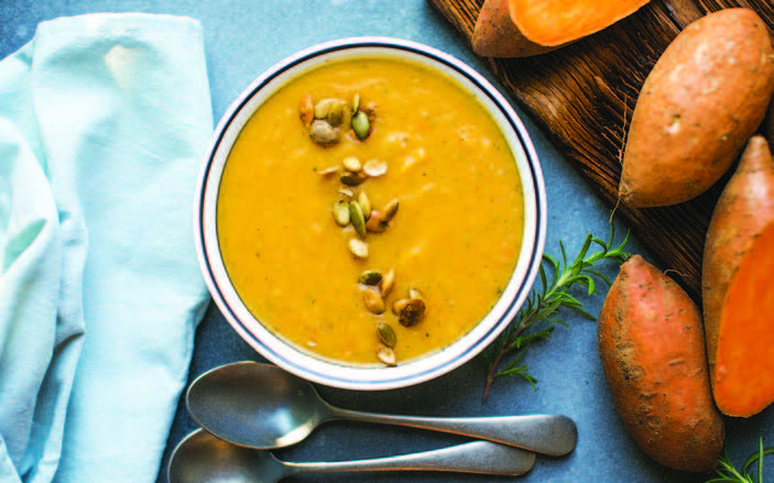 velouté de patates douces et gingembre